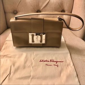 Salvatore Ferragamo beige handbag